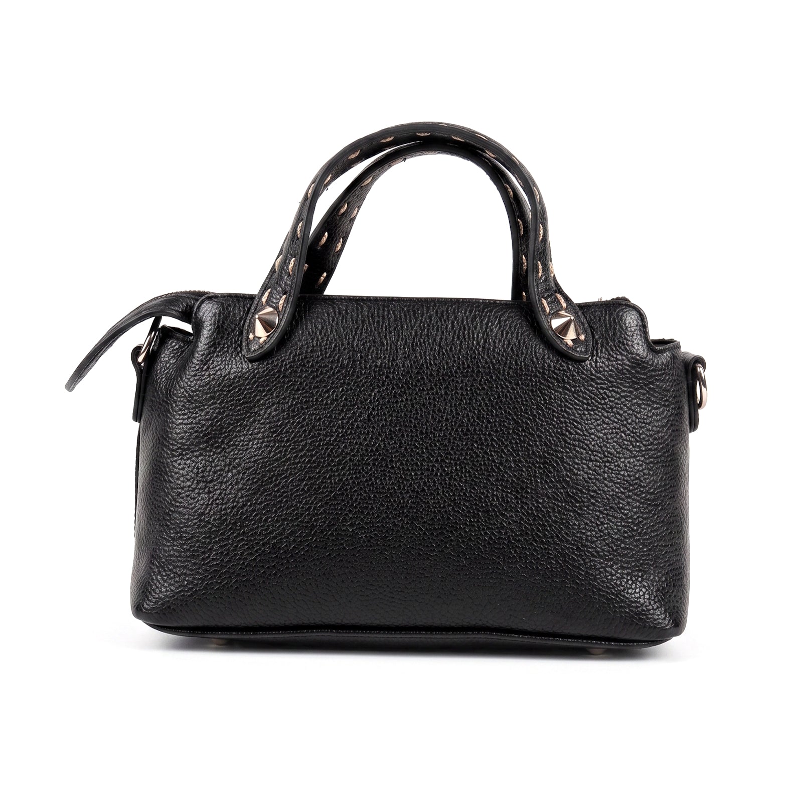 Bolso bowling efecto piel negro