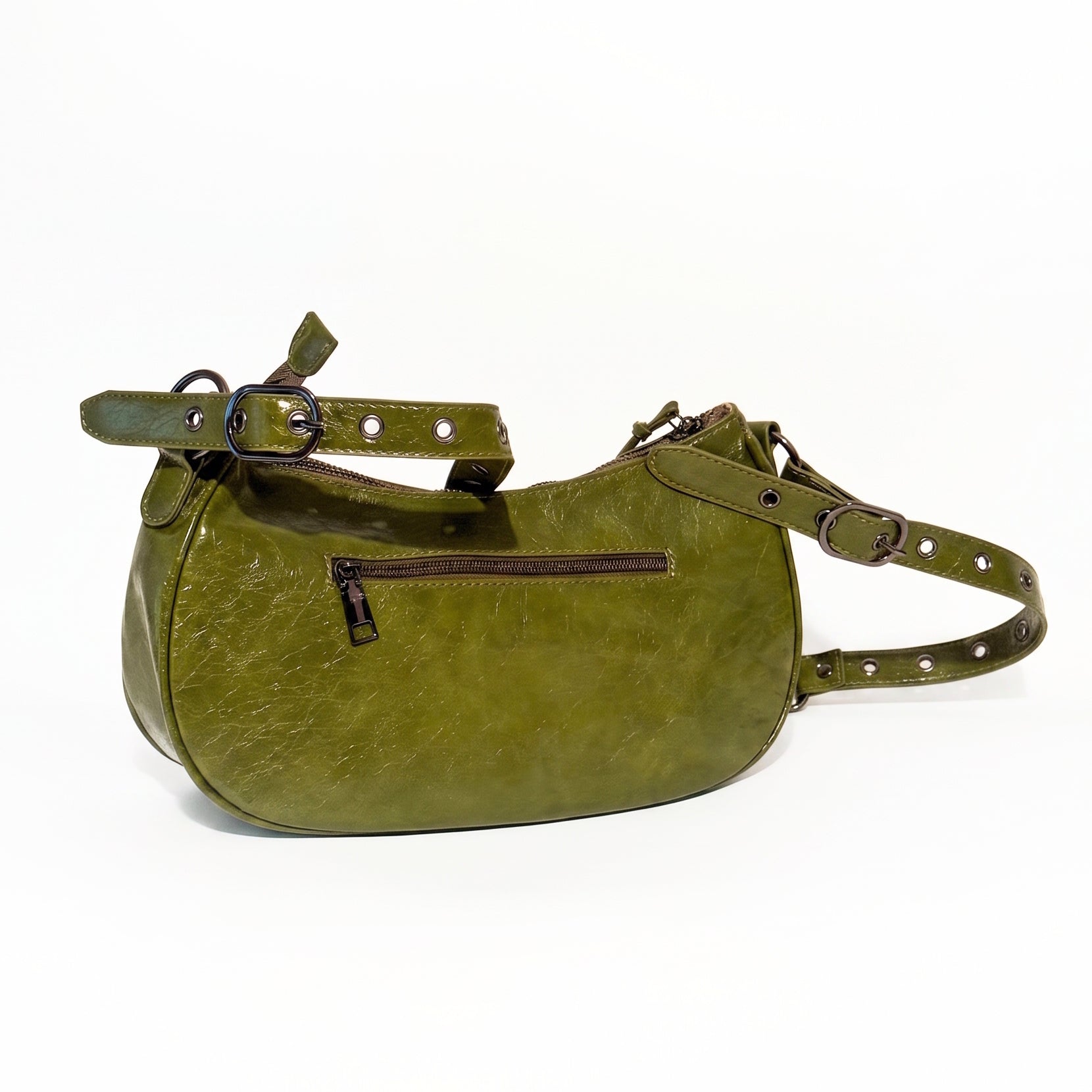 Bolso hombro efecto piel Verde