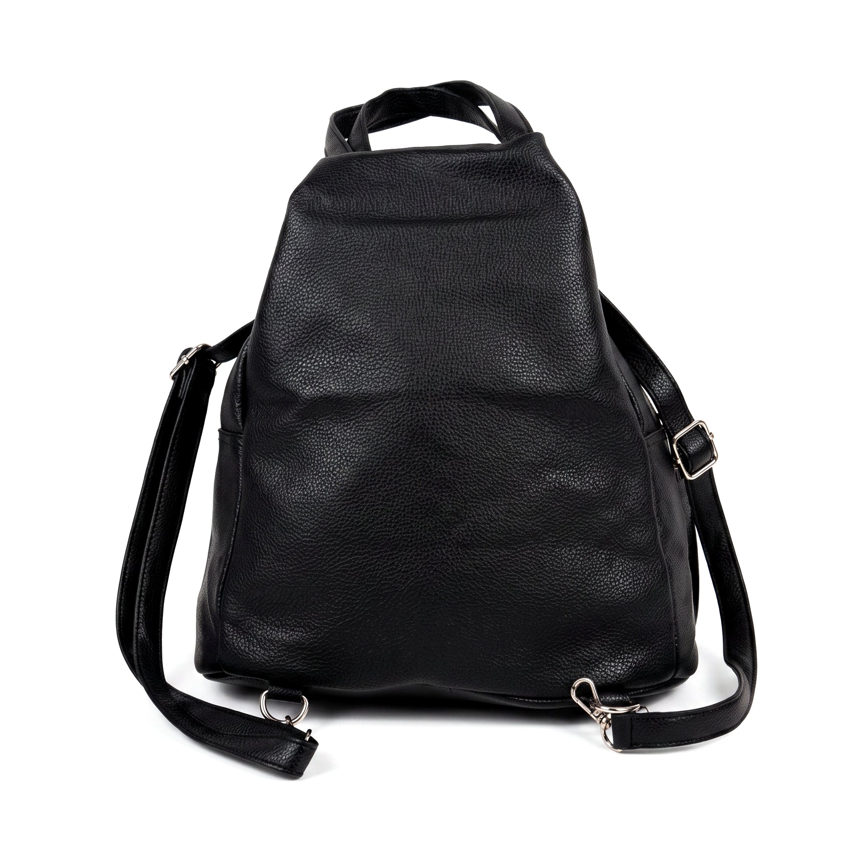 Mochila urbana efecto piel negro