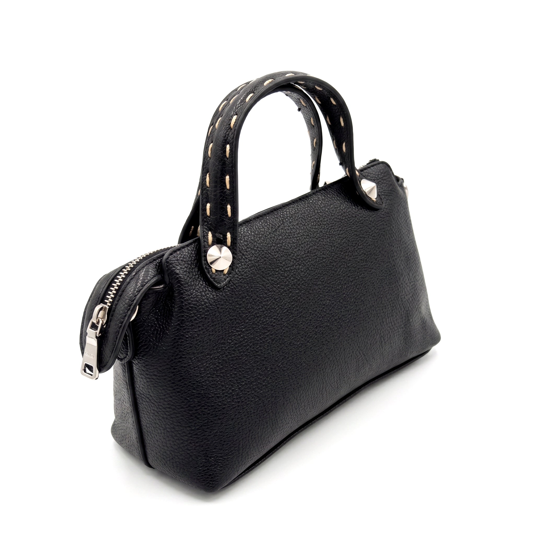 Bolso bowling efecto piel negro